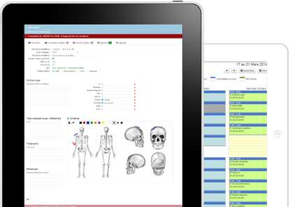 Logiciel pour ostéopathe, comptatible PC et Mac et Ipad